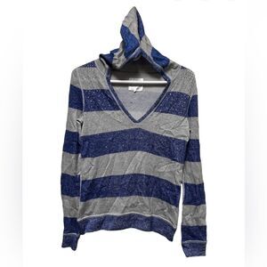 001-011 JUSTICE sweater‎ hoodie Girls size 14 teen blue grey studs